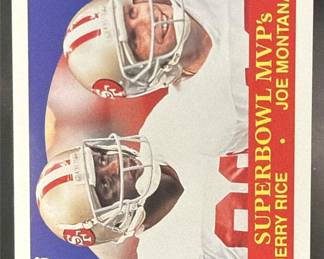 Lot 180: 1990 Fleer #397 Superbowl MVP s Jerry Rice Joe Montana MVP, C 49ers