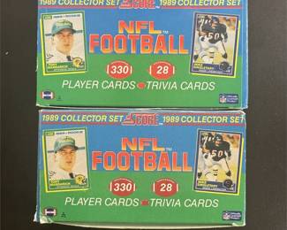 Lot 8: Lot of 2 1989 Score Football Near Complete Sets 600+ Cards Deion Aikman RC Rice