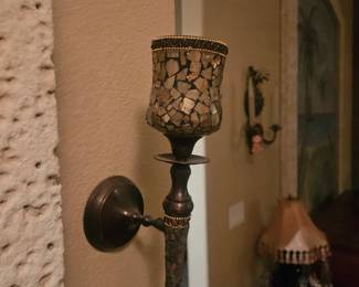 Set of 2 candle sconces $25