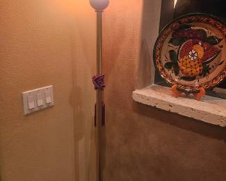Set of 2 floor lamps with foot control
