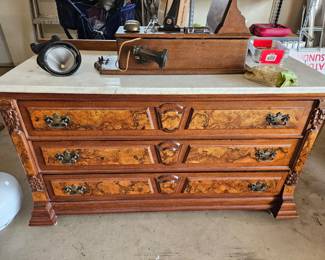 This antique dresser was built by my clients father ( and my client is in her 70's