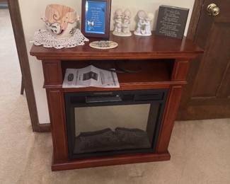 Wood electric fireplace