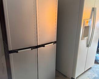 Storage cabinets and freezer