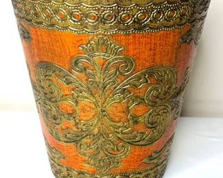 Vintage Florentine Waste Paper Basket