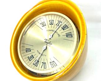 1960s Taylor USA Thermometer/Humidity Gauge in Ceramic Case