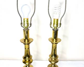 Set of 2 Brass Table Lamps