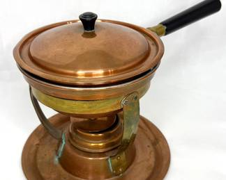 Vintage Copper and Brass Chaffing Dish