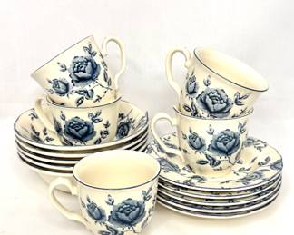 Rosette by Nikko Setting for 5 Saucers, Bowls, and Cups