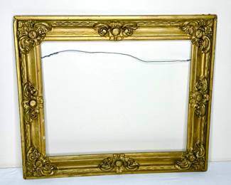 Antique Ornate Gilt Wood and Composition Picture Frame