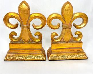 Set of Fleur De Lis Book Ends