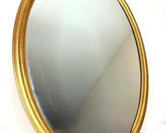 Large Oval Gilded Wall Mirror