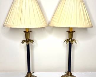 Set of 2 Brass Table Lamps