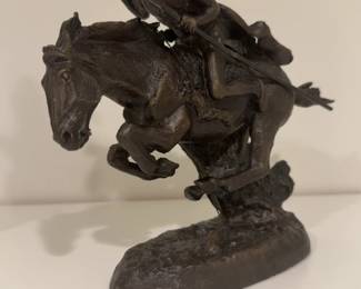 Frederic Remington Cheyenne Bronze Replica Sculpture 1994