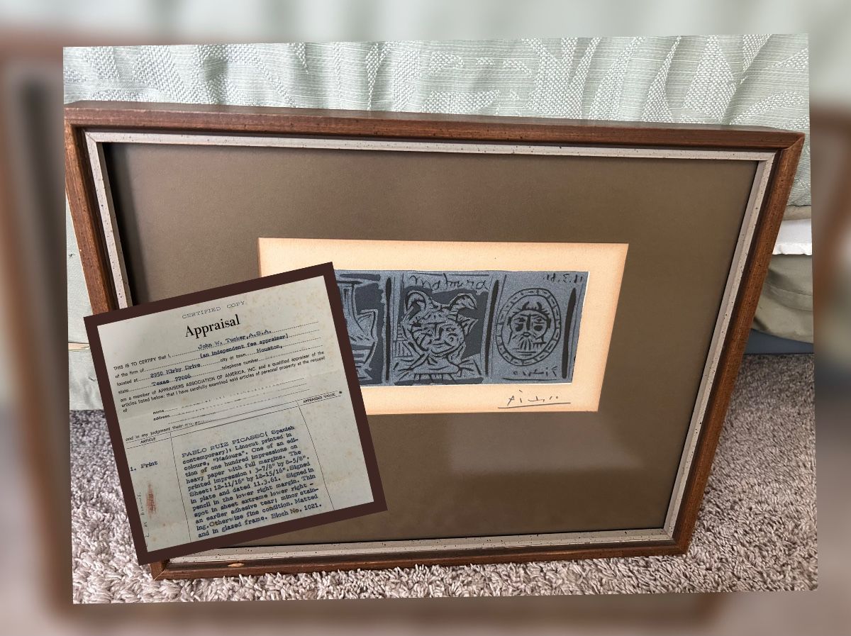 Picasso Linocut (appraisal included)