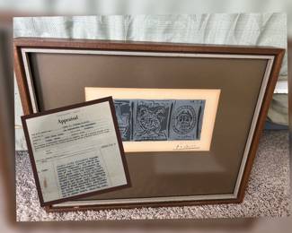 Picasso Linocut (appraisal included)