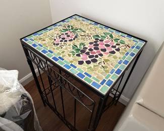 Tile top side table