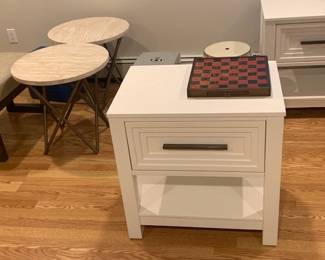 Pair of Marble Round End tables 