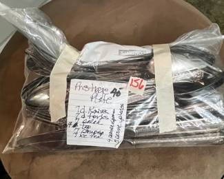 #156	Prestige silverplate flatware set 58 pcs	 $40.00 