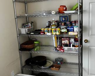 #193	Metal rack 48x19x72" w 6 shelves 	 $75.00 