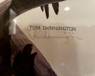 #61	Golden Eagle signed print by Tom Dunnington stamped 29x23"	 $100.00 