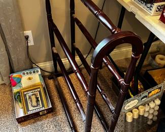 #22	Wood quilt rack 27x8x33"	 $45.00 