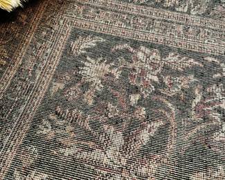 #5	Machine made rug. 129x98" Black w red and green pattern	 $120.00 