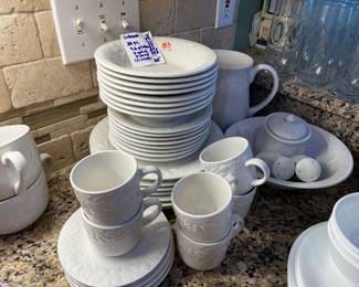 #153	Gibson white China w grape details 39 pcs 	 $60.00 