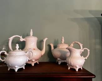 #134	Tea and coffee set w sugar/creamer by Loma 	 $30.00 