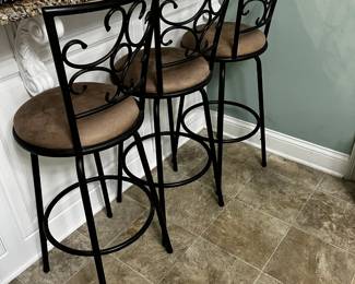 #151	3 pcs Kitchen barstools stationary seat height 30"	 $45.00 