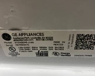 #99	GE Dryer w swing door model gtd42eabj	 $100.00 