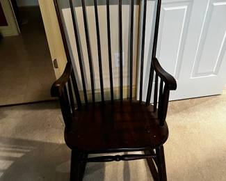#33	Wood rocking chair spindle back	 $45.00 