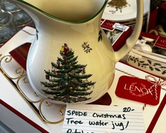 #197	Spode Christmas Tree water jug/Pitcher	 $20.00 