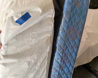 #205 MH Queen head board with Seeley queen mattress set w Hollywood frame $100.00
