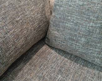 #202		Lazy boy Couch  92 long x 36 deep. Attach back cushion Dark Brown cream Tweed 	 $150.00 			