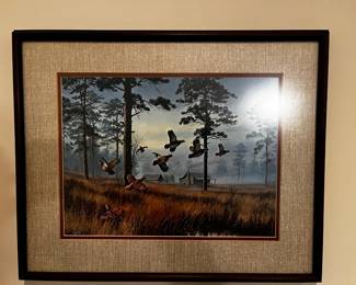 #56	Quail print  by Maas 21x18"	 $65.00 