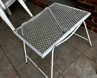 #91	White coated metal table 19x15x18"	 $20.00 