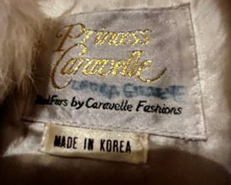 #77	White Rabbit coat made in Korea size small	 $25.00 