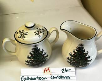 #194	Cuthbertson Christmas Tree cream/sugar	 $26.00 
