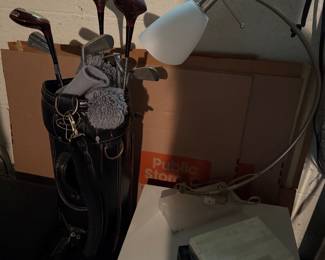 Golf Clubs, Desk Lamp 