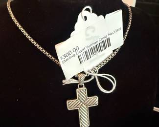 Sterling David Yurman Cross Necklace