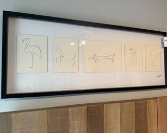 Framed Picasso Animal Prints 