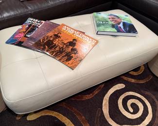 Leather Ottoman 