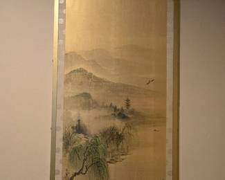 Framed silk art