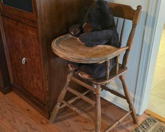 antique highchair