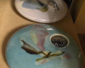 vintage glass floral frogs