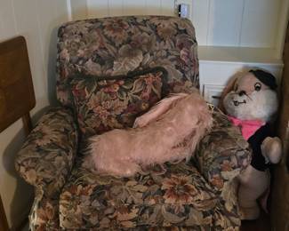 overstuffed upholstered chair