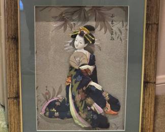 3D fabric Geisha - Asian wall art