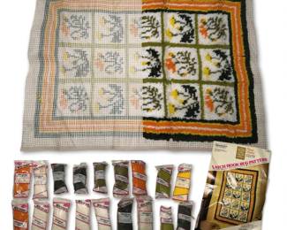 Vintage Floral Latch Hook Rug Kit