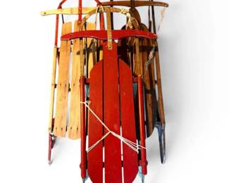 Vintage Wooden Sleds