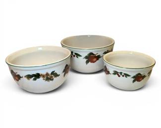 Cades Cove Ceramic 3Piece Nesting Mixing Bowl Set